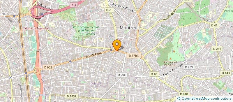 localisation de l'entreprise EUROPEENNE DE DISTRIBUTION à MONTREUIL