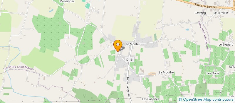 localisation de l'entreprise EUROPEENNE DE LA CHAUSSURE à LAMONZIE-SAINT-MARTIN