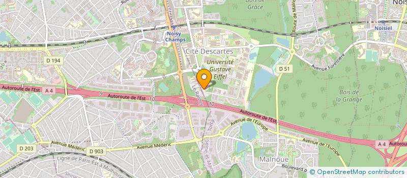 localisation de l'entreprise EUROPEENNE DE LOCATION TP à CHAMPS-SUR-MARNE