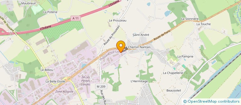 localisation de l'entreprise EUROPEENNE DE SERVICES à THOUARE-SUR-LOIRE