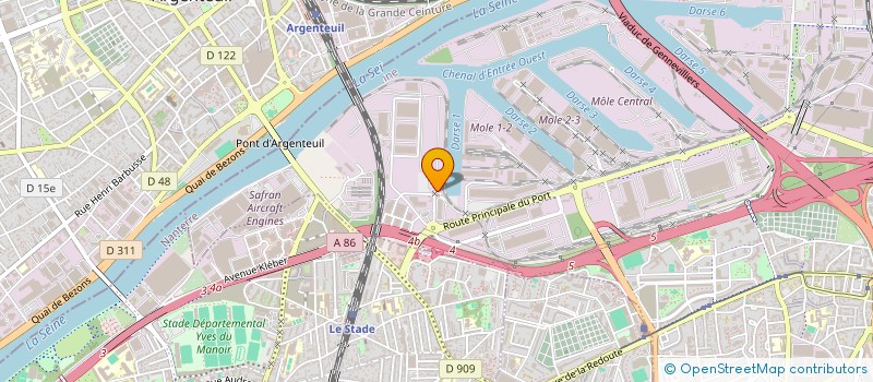 localisation de l'entreprise EUROPEENNE DE STOCKAGE ET DISTRIBUTION à GENNEVILLIERS