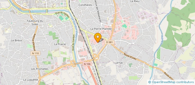 localisation de l'entreprise EUROPEENNE DE TRAVAUX INDUSTR ET MONTAGE à ALES