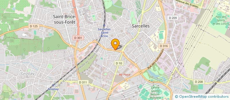 localisation de l'entreprise EUROPEENNE DE VIANDE DISTRIBUTION  SARCELLES