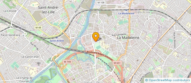 localisation de l'entreprise EUROPEENNE DISTRIBUTION AUDIO VISUELLE à LA MADELEINE