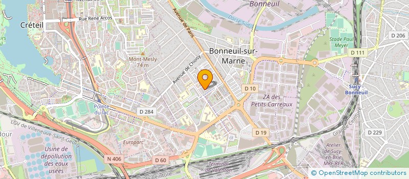 localisation de l'entreprise EUROPEENNE DISTRUBUTION ALIMENTAIRE à BONNEUIL-SUR-MARNE
