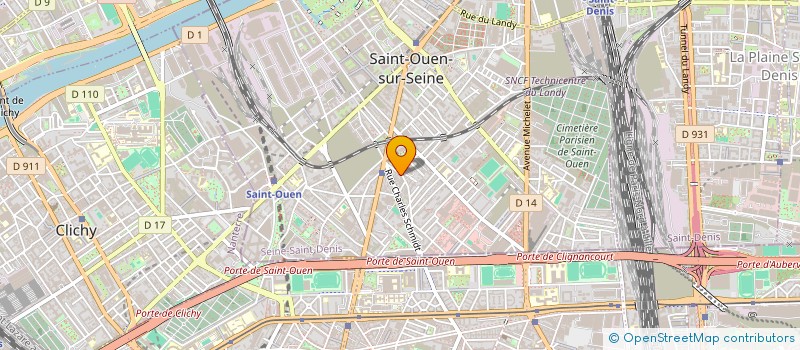 localisation de l'entreprise EUROPEENNE FLUIDES TOUS CORPS ETAT  SAINT-OUEN-SUR-SEINE