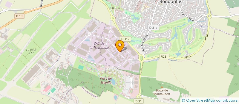 localisation de l'entreprise EUROPEENNE PLOMBERIE CHAUFFGE CLIMATISAT  BONDOUFLE