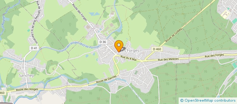 localisation de l'entreprise EUROPEENNE RECHERCHE DISTRIBUTION  LES FORGES