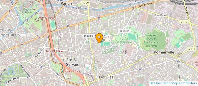 localisation de l'entreprise EUROPEENNE TECHNIQUE BATIMENT ENVIRONNEM à PANTIN
