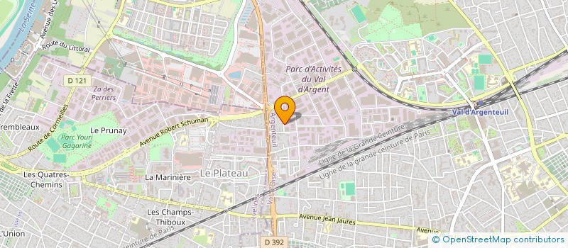 localisation de l'entreprise EUROPEX  ARGENTEUIL