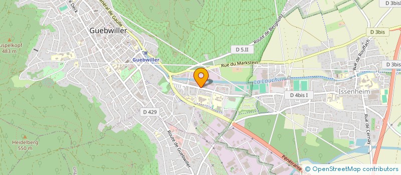 localisation de l'entreprise EUROPLAFOND - EQUIPEMENT à GUEBWILLER
