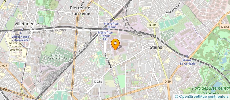 localisation de l'entreprise EUROPLAST à STAINS