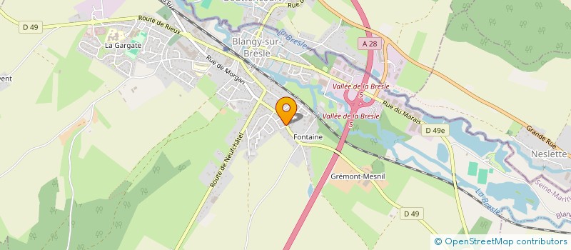 localisation de l'entreprise EUROPLAST à NESLE-NORMANDEUSE