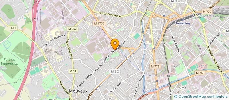localisation de l'entreprise EUROPREST SA à TOURCOING