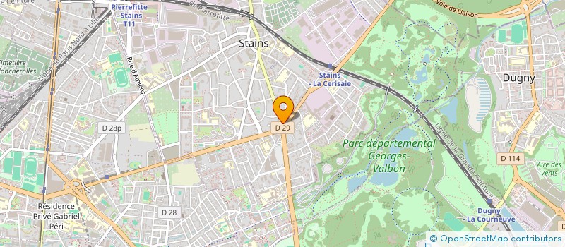localisation de l'entreprise EUROPRIME à STAINS