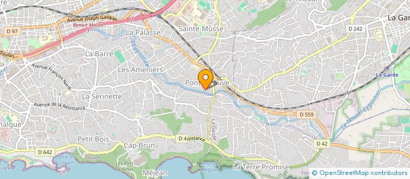 localisation de l'entreprise EUROPRINT à TOULON