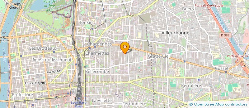 localisation de l'entreprise EUROPSERVICES à VILLEURBANNE