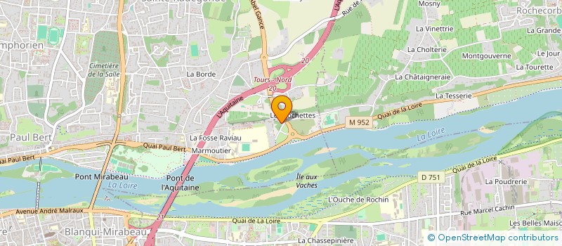 localisation de l'entreprise EUROPTEAM TRANSPORTS  TOURS