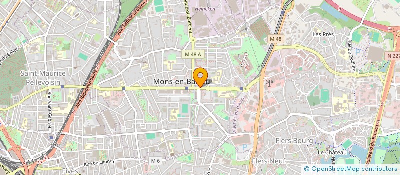 localisation de l'entreprise EUROPTIC DE MONS à MONS-EN-BARŒUL