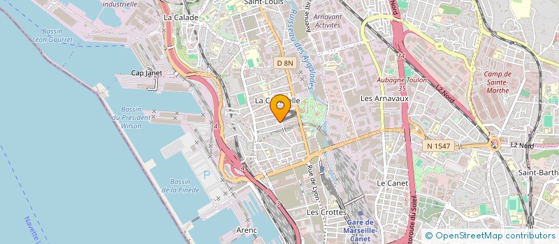 localisation de l'entreprise EUROPUB à MARSEILLE