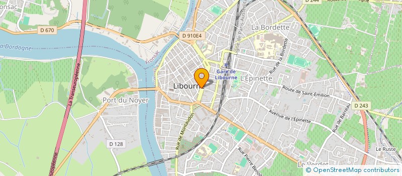 localisation de l'entreprise EUROPUB SARL  LIBOURNE