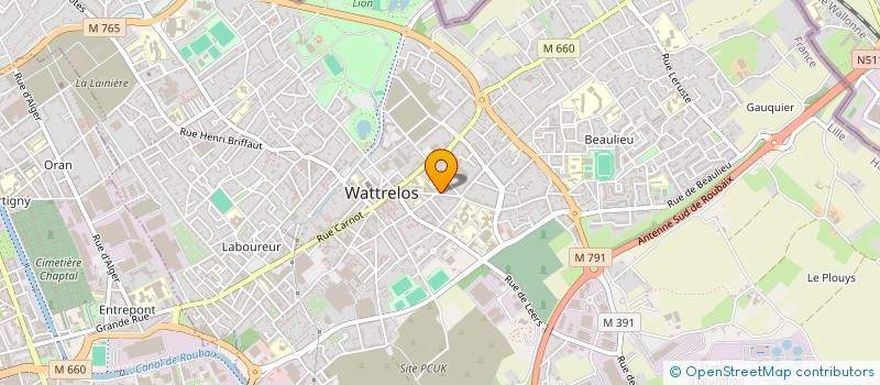 localisation de l'entreprise EURORADIANT  WATTRELOS