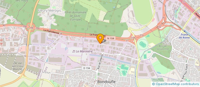 localisation de l'entreprise EURORIENT à BONDOUFLE