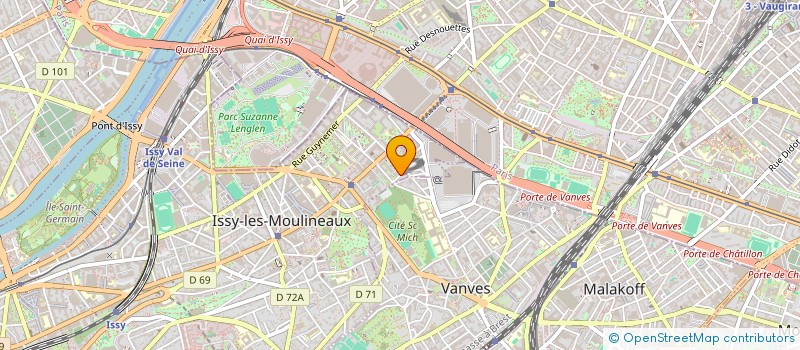 localisation de l'entreprise EUROSAE à ISSY-LES-MOULINEAUX