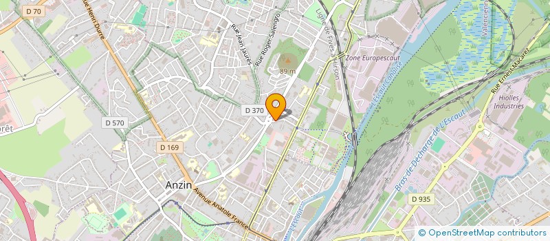 localisation de l'entreprise EUROSERVICE à ANZIN