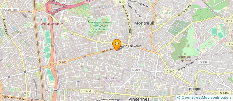 localisation de l'entreprise EUROSERVICES à MONTREUIL
