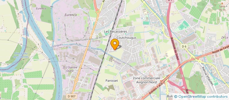 localisation de l'entreprise EUROSOL à SORGUES