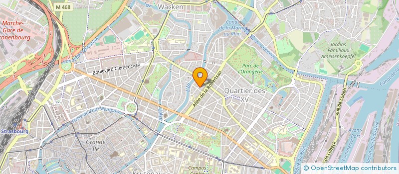 localisation de l'entreprise EUROSTRATEGE à STRASBOURG