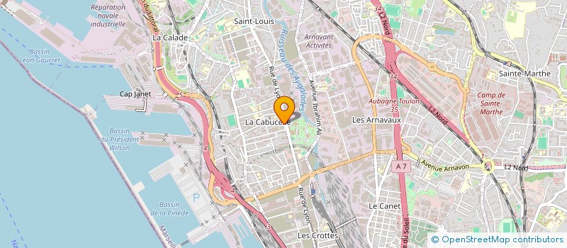 localisation de l'entreprise EUROSUD CONSTRUCTION S.A.R.L à MARSEILLE