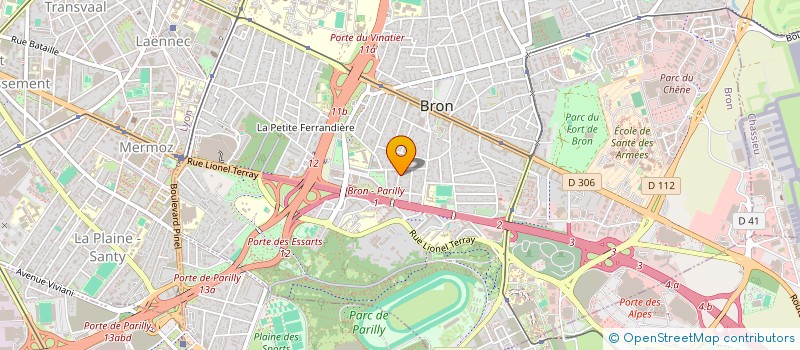 localisation de l'entreprise EUROTAX à BRON