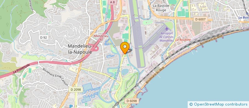 localisation de l'entreprise EUROTEC à MANDELIEU-LA-NAPOULE
