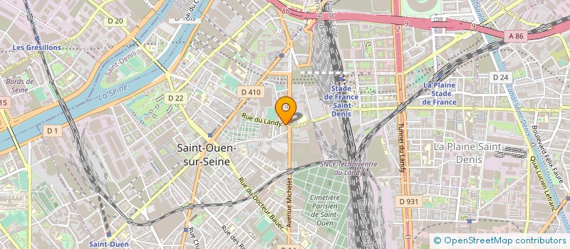 localisation de l'entreprise EUROTEC à SAINT-OUEN-SUR-SEINE