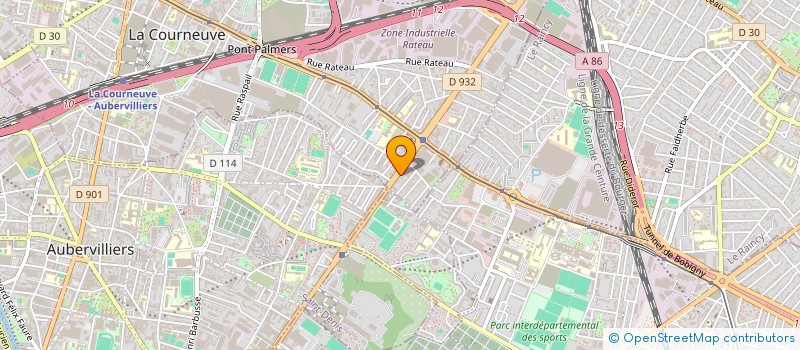 localisation de l'entreprise EUROTEC à LA COURNEUVE