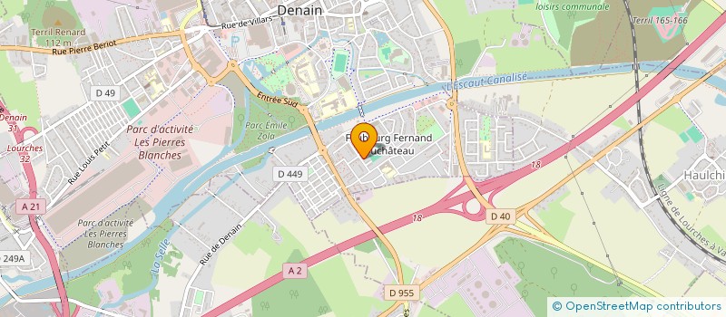 localisation de l'entreprise EUROTECH à DENAIN