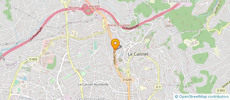 localisation de l'entreprise EUROTECHNIQUE MEDICAL à LE CANNET