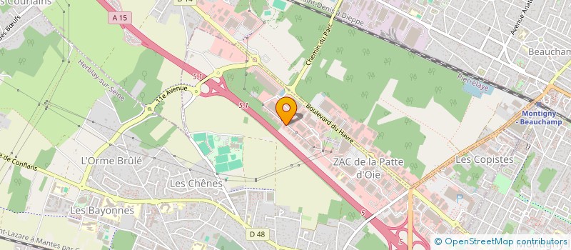 localisation de l'entreprise EUROTEF SOCIETE EUROPEENNE DE ROBINETERIE ET TECHNIQUES DES FLUIDES à HERBLAY-SUR-SEINE