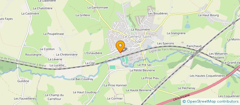 localisation de l'entreprise EUROTEX à LE GENEST-SAINT-ISLE