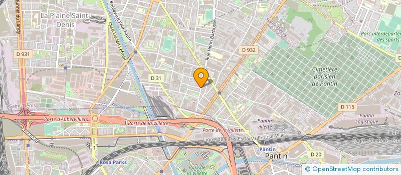 localisation de l'entreprise EUROTEX  AUBERVILLIERS