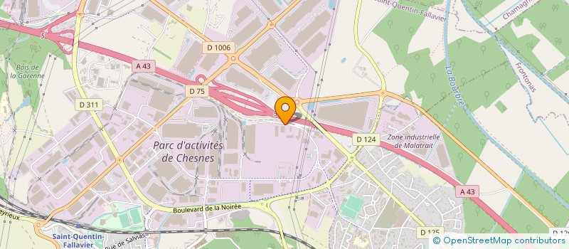 localisation de l'entreprise EUROTHERM FRANCE à SAINT-QUENTIN-FALLAVIER