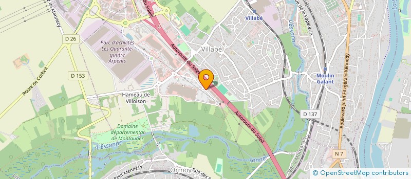 localisation de l'entreprise EUROTISSUS  VILLABE