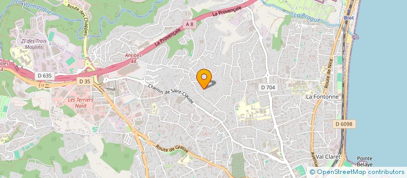 localisation de l'entreprise EUROTOOL à ANTIBES