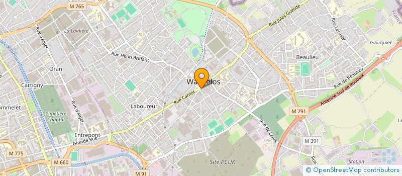 localisation de l'entreprise EUROTPIC DE WATT  WATTRELOS