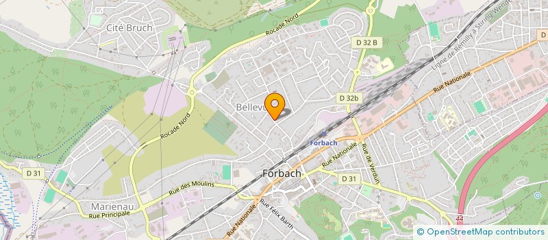 localisation de l'entreprise EUROTRA TRAVAIL TEMPORAIRE à FORBACH