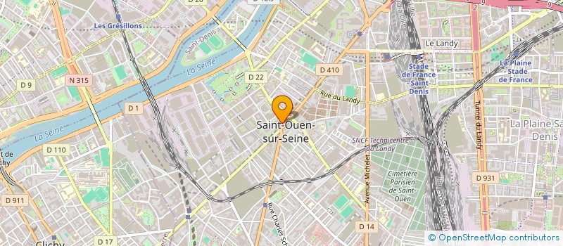 localisation de l'entreprise EUROTRANS à SAINT-OUEN-SUR-SEINE