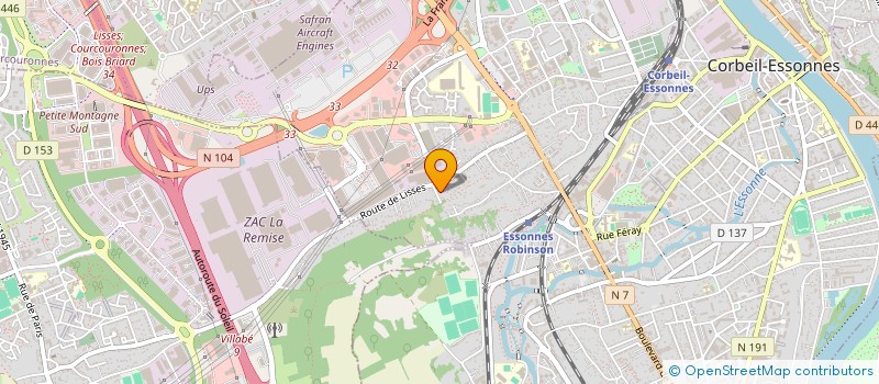 localisation de l'entreprise EUROTRANS 91 à CORBEIL-ESSONNES