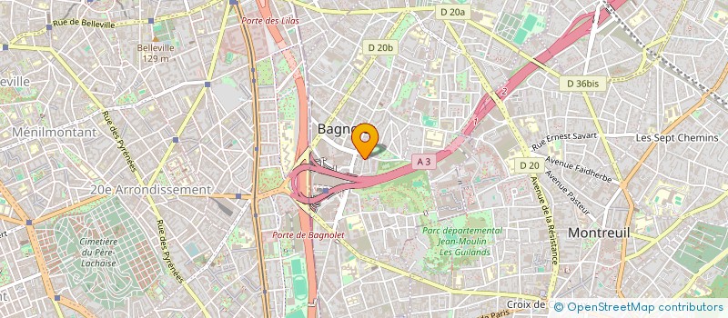 localisation de l'entreprise EUROTRANS NHD à BAGNOLET